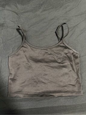 Balance Athletica Black Cropped Spaghetti-Strap Tank